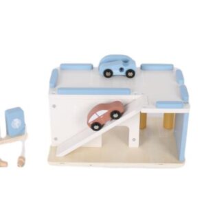 BW1238-Wooden Parking Garage Playset
