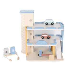 BW1239-Wooden Parking Garage Playset