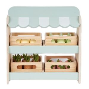 BW1232-Wooden Market Stall Playset