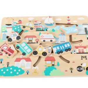 25158-Wooden Sliding Traffic Puzzle