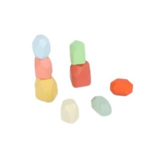 Colorful Wooden Stacking Stones