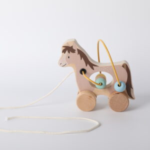 Wooden  Pull-Along Bead Maze – Horse
