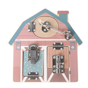 Wooden Lock & Latch Board Game