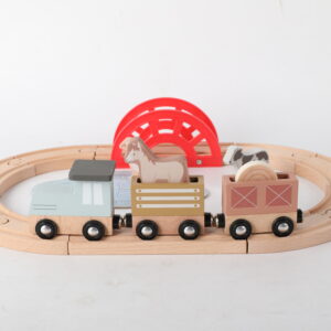 Wooden Farm Railway Track Set