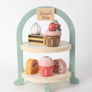 Wooden Two-Tier Cake Stand