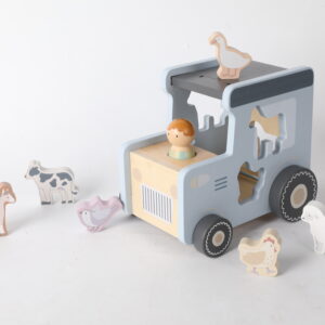 Wooden Shape Sorting Farm Truck