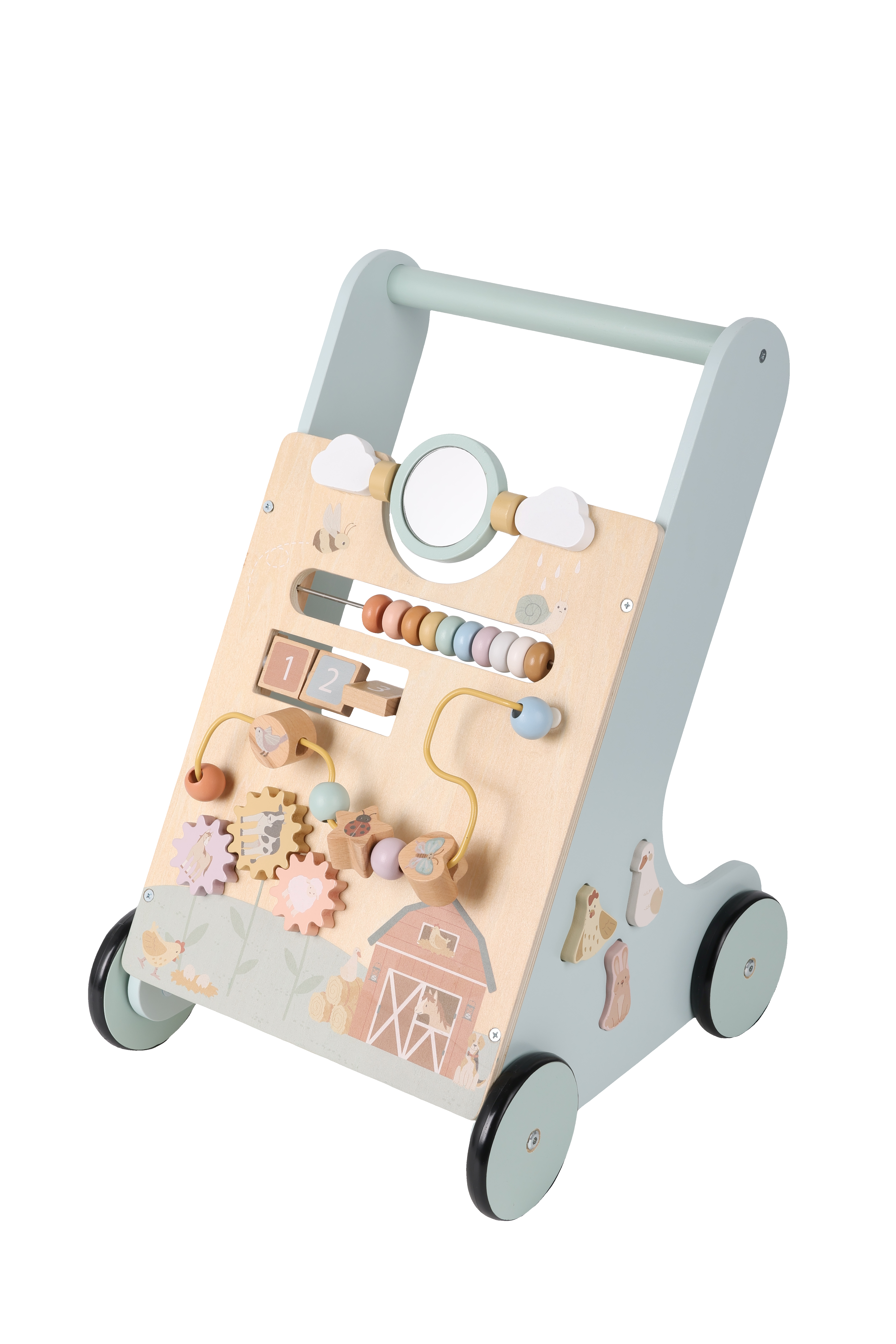 Multifunctional Wooden Activity Walker