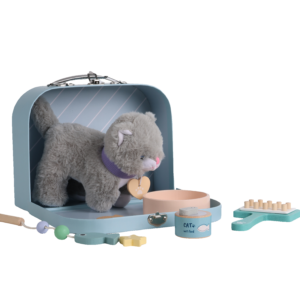 Wooden Pet Cat Pretend Play Set